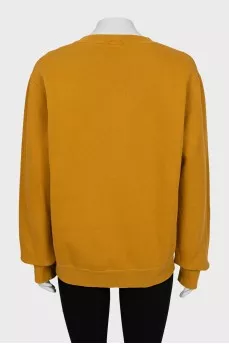 Straight cut sweatshirt with inscription