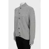 Cardigan with textured pattern and tag