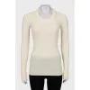 Beige jumper with tag