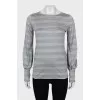 Straight cut striped long sleeve