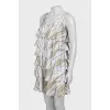 Printed dress with frills