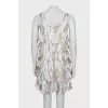 Printed dress with frills