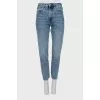 High rise jeans with tag