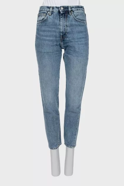 High rise jeans with tag