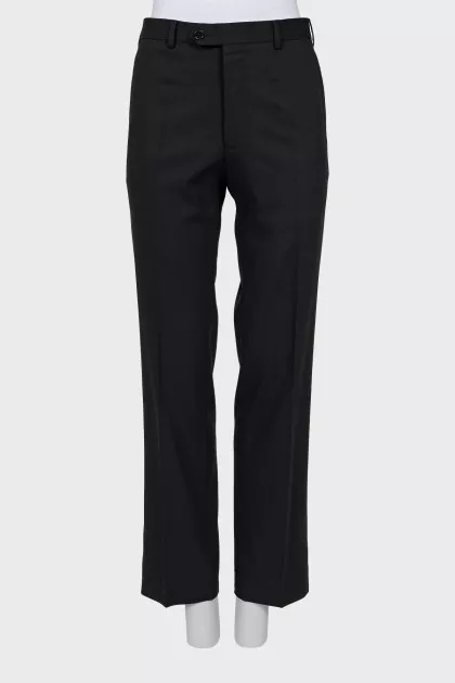 Men's straight trousers with arrows in black
