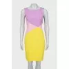 Three-color fitted dress
