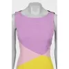 Three-color fitted dress
