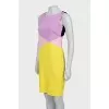 Three-color fitted dress