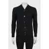 Slim fit wool cardigan