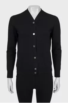 Slim fit wool cardigan