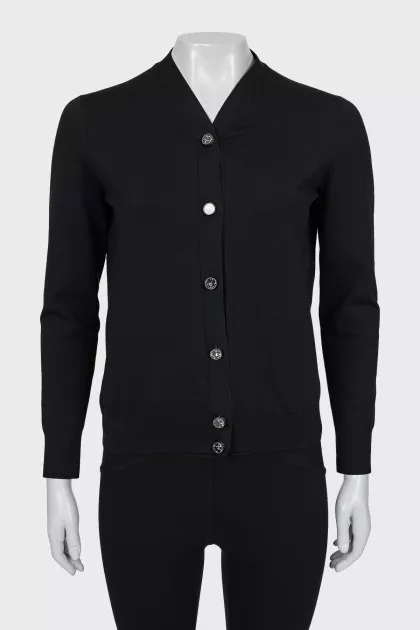 Slim fit wool cardigan