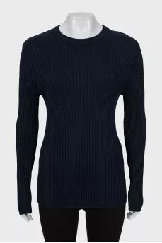 Fitted long sleeve dark blue