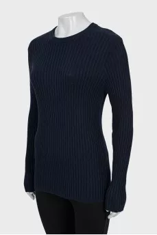 Fitted long sleeve dark blue
