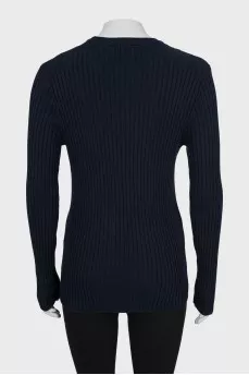 Fitted long sleeve dark blue