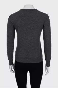 Wool jumper with embroidery