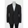 Men's wool jacket, straight cut