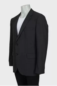 Men's wool jacket, straight cut
