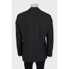 Men's wool jacket, straight cut