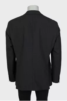 Men's wool jacket, straight cut