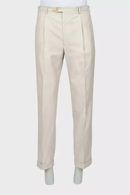 Men's straight trousers with arrows