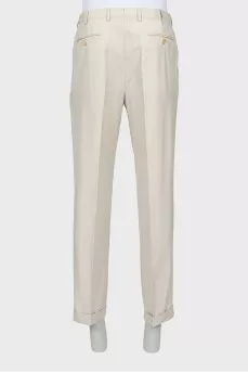 Men's straight trousers with arrows