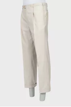 Men's straight trousers with arrows