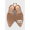 Suede shoes with silicone insert