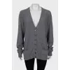Cashmere cardigan in grey