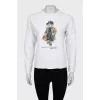 Sweatshirt with white print
