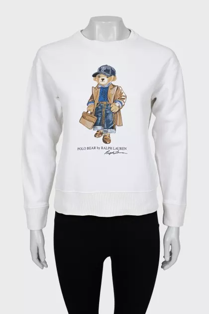 Sweatshirt with white print