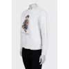 Sweatshirt with white print