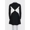 Black fitted dress with white insert