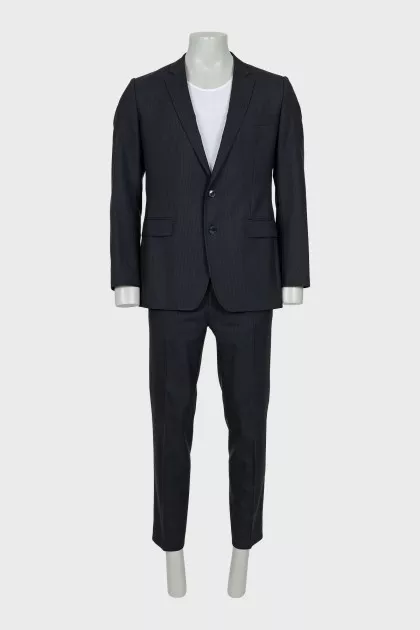 Men's pinstripe wool suit
