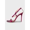 Pink leather sandals