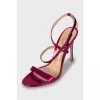 Pink leather sandals