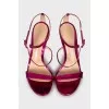 Pink leather sandals