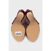 Pink leather sandals