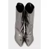 Patent leather ankle boots