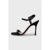 Suede stiletto sandals