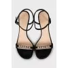 Suede stiletto sandals