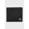 Men's canvas wallet with brand logo