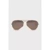 Aviator sunglasses with brown lenses