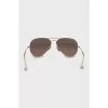 Aviator sunglasses with brown lenses