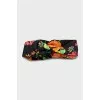 Silk headband with floral print