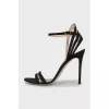 Textile stiletto sandals