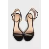 Textile stiletto sandals