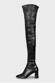 Loulou leather over the knee boots