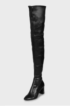 Loulou leather over the knee boots