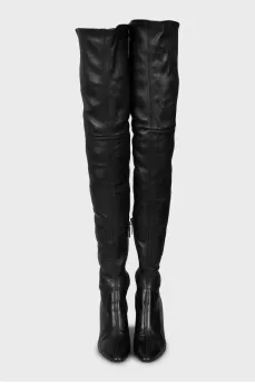 Loulou leather over the knee boots