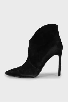 Black suede ankle boots